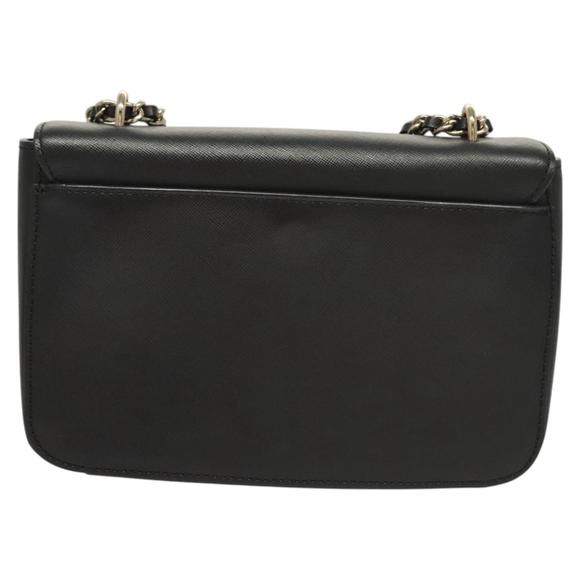 TORY BURCH Chain Shoulder Bag Leather Black Auth 124109 - Picture 2 of 16